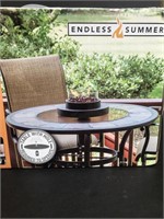 Round Tabletop Outdoor Fireplace