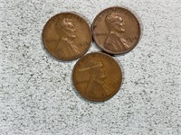 1938, 1938D, 1938S Lincoln wheat cents