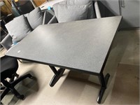 Laminate grey rectangle table