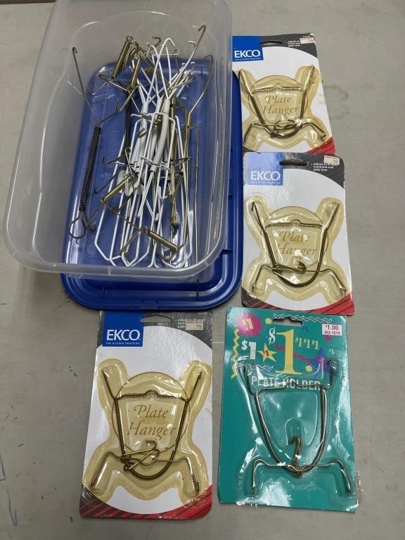 Plastic container with Plate Hangers as shown