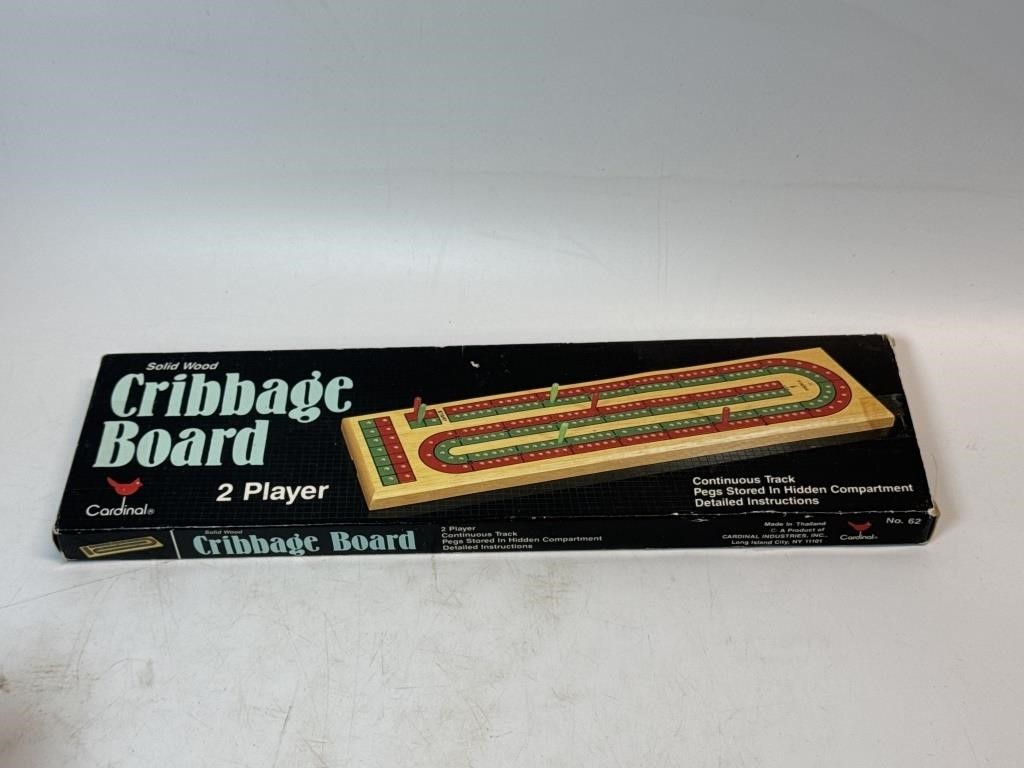 Solid Wood Cribbage Board 2 Player