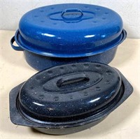 2pcs- enameled roasters