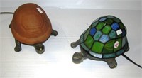 (2) Decorative electric turtle nightlights with