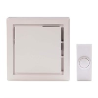 Wireless Doorbell Kit with Push Button  White