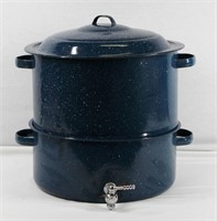 Enamelware Canning Pot With Spigot
