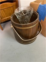 Wooden Bucket and Vase