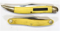 KaBar Vintage Yellow Handled Knives (2)