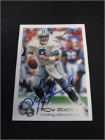 1999 FLEER FOCUS TROY AIKMAN AUTOGRAPH COA