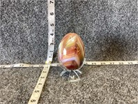 Egg-Shaped Paperweight with Stand