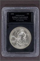 1990 W BU Eisenhower Silver Dollar Modern Commem
