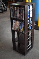 Rotating DVD Rack w/DVD's