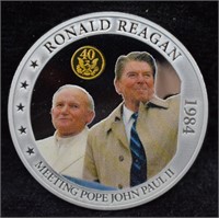 Ronnald Reagn, Pope John Paul II .999 Silver Clad