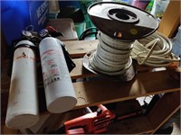 2 Fire Extinguisher & Spool of Wire