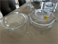 (2) Glass Dishes w/ Lids