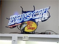 Busch Beer Bass Pro Shops Neon