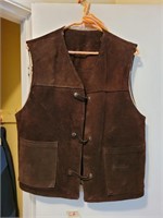 HAND MADE BROWN SUEDE VEST