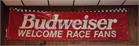 Budweiser Welcome Race Fans Banner