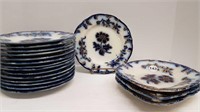 15 VICTORIAN PLATES + 3 SERVING DISHES