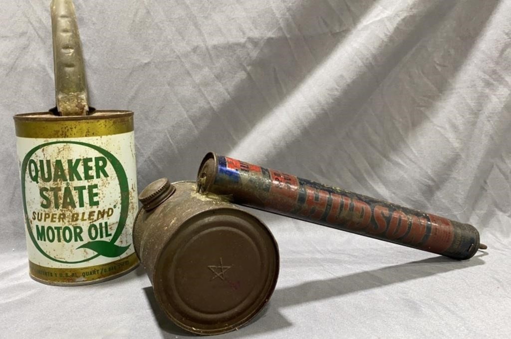 Vtg Quaker State Oil Can & Hudson Sprayer