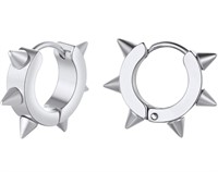 (new)Stainless Steel Hinged Huggie Hoop Earrings