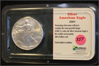 2001 1oz .999 Pure Silver Eagle