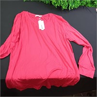 Women's plus Size Tunic Top 2X Red