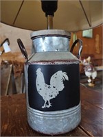 Small Milk Can Lamp w/Shade