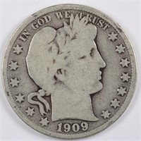 1909-S Barber Half Dollar