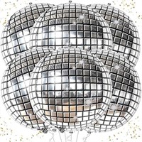 Pack of 8 Disco Ball Balloons, Disco Ball Decorati