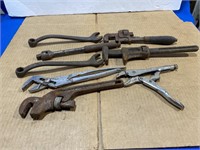 Group of Tools Vise Grips, Channel Locks, Ford