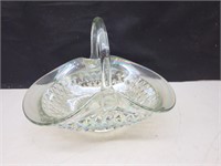 Large glass basket 13 1/2 inch wide