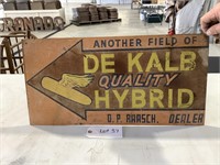 Antique Dekalb Quality Hybrid Advertisement Sign