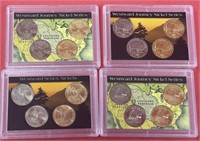 (4) 4 Coin Westward Journey Nickel Sets