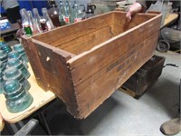 wooden advertising crate