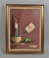 ALFANO DARDARI TROMPE L'OEIL O/C CARDS & CANDLE