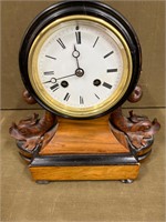 Mantle Clock: Attr. to Piason w/ Asian Dolphins
