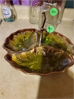 VINTAGE LEAF RELISH TRAY