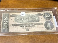 FEB. 17, 1864 $10. CONFEDERATE NOTE