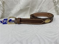 Tony Lama Leather Belt Sz 44