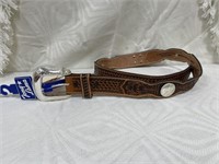 Tony Lama Leather Belt Sz 34