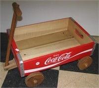 Coca Cola pop crate wood wagon.