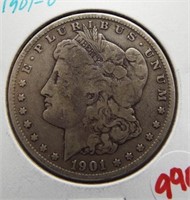 1901-O Morgan silver dollar.