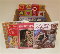 (18) Hard and soft cover quilting books including