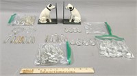 Nipper Bookends & Glass Prisms