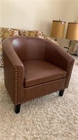 Modern faux leather side chair