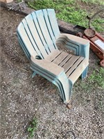 3 Small Plastic Kids Outdoor Chair