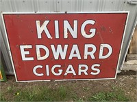 PORCELAIN KING EDWARD CIGARS DOUBLE SIDED SIGN