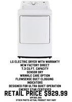 LG Electric Dryer w/ Warranty