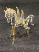 VTG Art Glass Pegasus Figurine