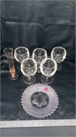 Vase, small plate glassware